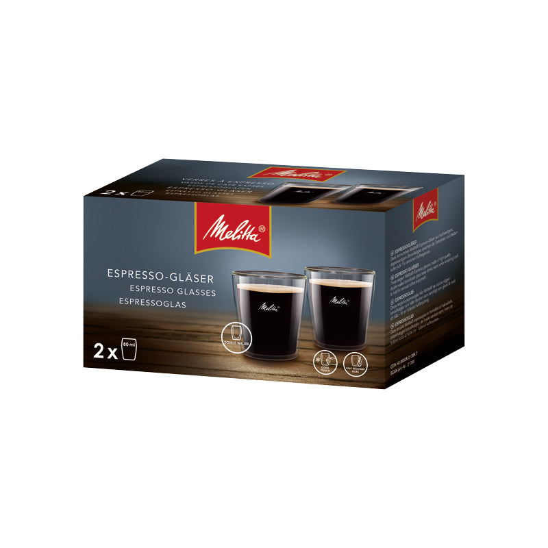 Double walled coffee glasses 80ml