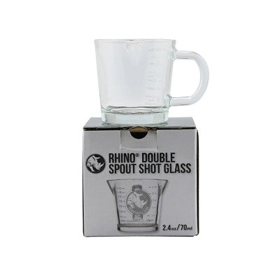 Rhinowares Double Shot Glass with Handle 70 ml